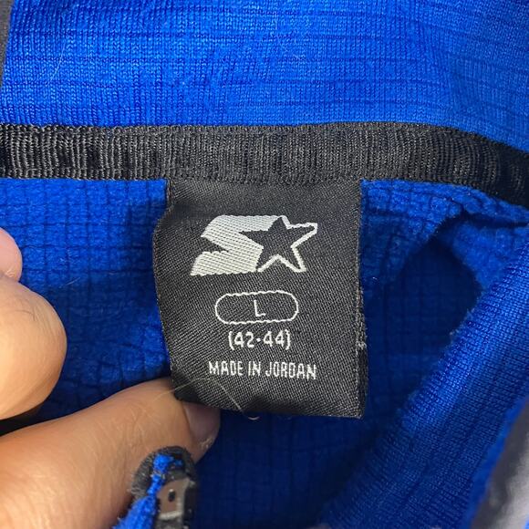 Starter Mens L Blue Quarter Zip Pullover Long Sleeve Athletic Activewear - Picture 4 of 7